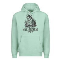 Seafoam ave maria schubert latin mass blessed mother hail mary lady t shirt Premium Hoodie - linhVisuals