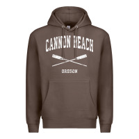 Coffee cannon beach oregon vintage nautical crossed oars t shirt Premium Hoodie - linhVisuals