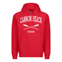 Red cannon beach oregon vintage nautical crossed oars t shirt Premium Hoodie - linhVisuals