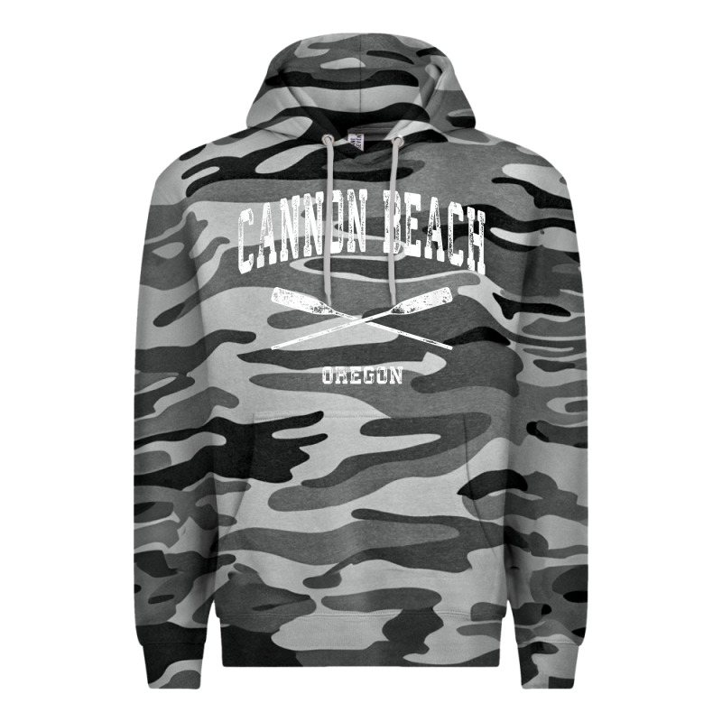Cannon Beach Oregon Vintage Nautical Crossed Oars T Shirt Premium Hoodie by linhVisuals | Teevron