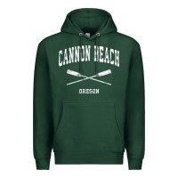 Sports Green cannon beach oregon vintage nautical crossed oars t shirt Premium Hoodie - linhVisuals