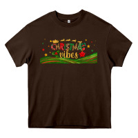 Chocolate Brown christmas vibes libbey glass Heavy Core Tee - BundleAndBundleShop