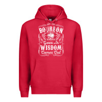 Cardinal bourbon goes in wisdom comes out funny whiskey lover gift premium t sh Premium Hoodie - linhVisuals