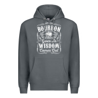 Rock bourbon goes in wisdom comes out funny whiskey lover gift premium t sh Premium Hoodie - linhVisuals