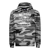 Slate Camo bourbon goes in wisdom comes out funny whiskey lover gift premium t sh Premium Hoodie - linhVisuals