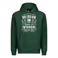 Sports Green bourbon goes in wisdom comes out funny whiskey lover gift premium t sh Premium Hoodie - linhVisuals