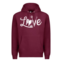 Burgundy dentistry dentist dental assistant dental hygienist gift pullover hood Premium Hoodie - linhVisuals