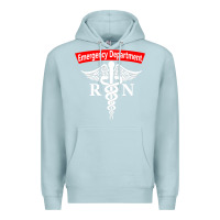 Blue Mist emergency department nursing er registered nurse rn caduceus raglan ba Premium Hoodie - linhVisuals