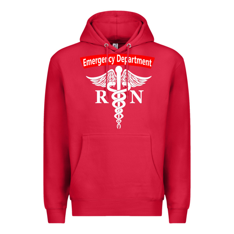 Emergency Department Nursing Er Registered Nurse Rn Caduceus Raglan Ba Premium Hoodie by linhVisuals | Teevron