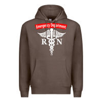 Coffee emergency department nursing er registered nurse rn caduceus raglan ba Premium Hoodie - linhVisuals