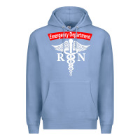 Colony Blue emergency department nursing er registered nurse rn caduceus raglan ba Premium Hoodie - linhVisuals
