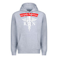 Heather Grey emergency department nursing er registered nurse rn caduceus raglan ba Premium Hoodie - linhVisuals