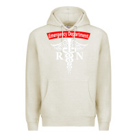 Oatmeal Heather emergency department nursing er registered nurse rn caduceus raglan ba Premium Hoodie - linhVisuals