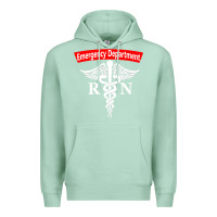 Seafoam emergency department nursing er registered nurse rn caduceus raglan ba Premium Hoodie - linhVisuals