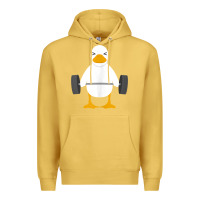 Antique Gold duck deadlift design   weight lifting gym workout tank top Premium Hoodie - linhVisuals
