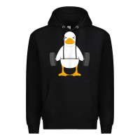 Black duck deadlift design   weight lifting gym workout tank top Premium Hoodie - linhVisuals
