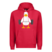 Cardinal duck deadlift design   weight lifting gym workout tank top Premium Hoodie - linhVisuals