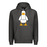 Charcoal Heather duck deadlift design   weight lifting gym workout tank top Premium Hoodie - linhVisuals