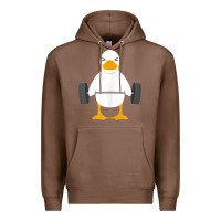 Chestnut duck deadlift design   weight lifting gym workout tank top Premium Hoodie - linhVisuals
