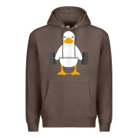 Coffee duck deadlift design   weight lifting gym workout tank top Premium Hoodie - linhVisuals