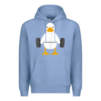 Colony Blue duck deadlift design   weight lifting gym workout tank top Premium Hoodie - linhVisuals