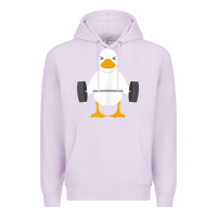 Lilac duck deadlift design   weight lifting gym workout tank top Premium Hoodie - linhVisuals