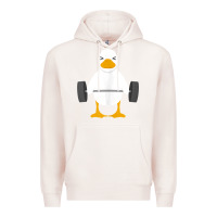 Pale Pink duck deadlift design   weight lifting gym workout tank top Premium Hoodie - linhVisuals