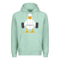 Seafoam duck deadlift design   weight lifting gym workout tank top Premium Hoodie - linhVisuals