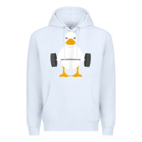 White duck deadlift design   weight lifting gym workout tank top Premium Hoodie - linhVisuals