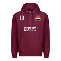 Burgundy egypt team sports number 10 soccer egyptian flag t shirt Premium Hoodie - linhVisuals