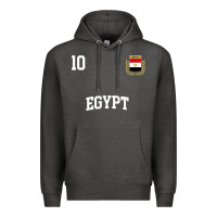Charcoal Heather egypt team sports number 10 soccer egyptian flag t shirt Premium Hoodie - linhVisuals