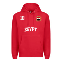 Red egypt team sports number 10 soccer egyptian flag t shirt Premium Hoodie - linhVisuals