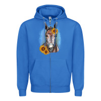 True Royal Sunflower Donkey Zipper Hoodie - RanaPortraitStore