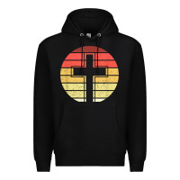 Black jesus cross retro style vintage t shirt Premium Hoodie - linhVisuals