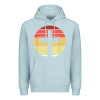 Blue Mist jesus cross retro style vintage t shirt Premium Hoodie - linhVisuals