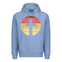Colony Blue jesus cross retro style vintage t shirt Premium Hoodie - linhVisuals