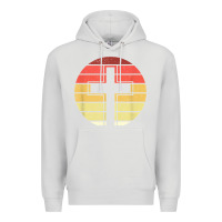 Dove Grey jesus cross retro style vintage t shirt Premium Hoodie - linhVisuals