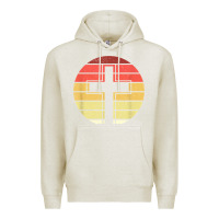 Oatmeal Heather jesus cross retro style vintage t shirt Premium Hoodie - linhVisuals