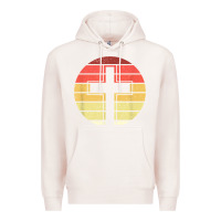 Pale Pink jesus cross retro style vintage t shirt Premium Hoodie - linhVisuals