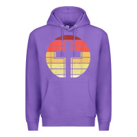 Purple jesus cross retro style vintage t shirt Premium Hoodie - linhVisuals