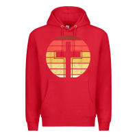 Red jesus cross retro style vintage t shirt Premium Hoodie - linhVisuals