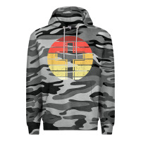 Slate Camo jesus cross retro style vintage t shirt Premium Hoodie - linhVisuals