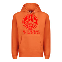Carrot iww injury one is injury to all front and back red zip hoodie Premium Hoodie - linhVisuals