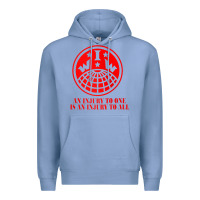 Colony Blue iww injury one is injury to all front and back red zip hoodie Premium Hoodie - linhVisuals