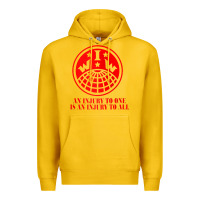 Lemon iww injury one is injury to all front and back red zip hoodie Premium Hoodie - linhVisuals