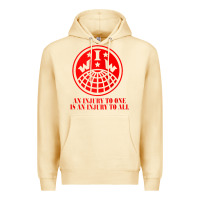 Pina Colada iww injury one is injury to all front and back red zip hoodie Premium Hoodie - linhVisuals