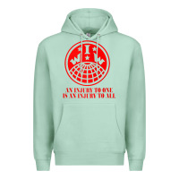 Seafoam iww injury one is injury to all front and back red zip hoodie Premium Hoodie - linhVisuals