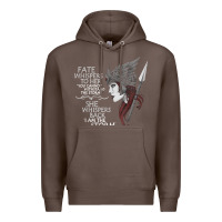 Coffee fate whispers to her you cannot withstand the storm t shirt Premium Hoodie - linhVisuals