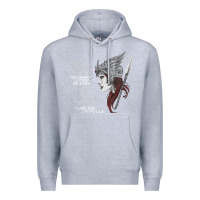 Heather Grey fate whispers to her you cannot withstand the storm t shirt Premium Hoodie - linhVisuals