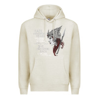 Oatmeal Heather fate whispers to her you cannot withstand the storm t shirt Premium Hoodie - linhVisuals